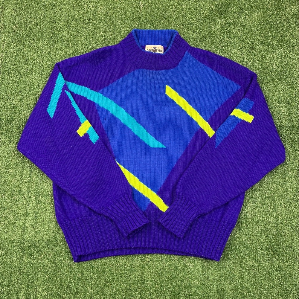Vintage‎ 90s Obermeyer Abstract Knit Sweater